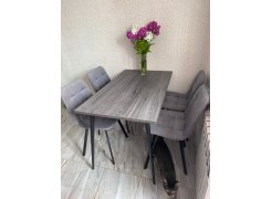 Стул на металлокаркасе Чилли синяя ткань / белый фото покупателя 371