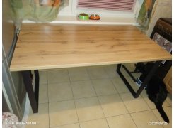 Стол Лота Лофт 140 25 мм черный матовый / бетон фото покупателя 446