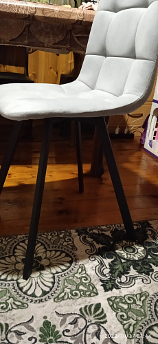 Стул на металлокаркасе Чилли черный / зеленый фото покупателя 898