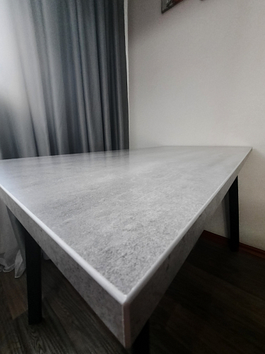 Стол Тринити Лофт 120 32 мм бетон / черный матовый фото покупателя 16