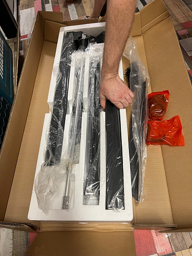 Компьютерный стол Маркос с механизмом подъема 120х75х75 черный / кантри орех фото покупателя 47