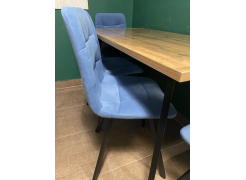 Стол Тринити Лофт 120 32 мм бетон / черный матовый фото покупателя 388