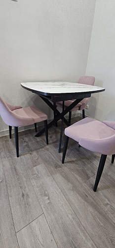 Стул на металлокаркасе Kora green / black фото покупателя 383