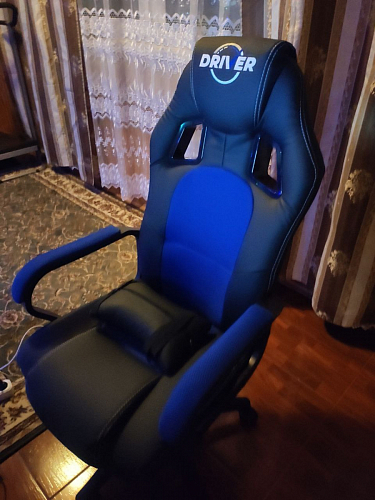 Компьютерное кресло Driver/Драйвер кожзам черный / серый фото покупателя 141