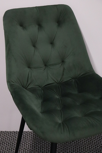 Стул на металлокаркасе Гояр confetti green / белый глянец из шоурума 7