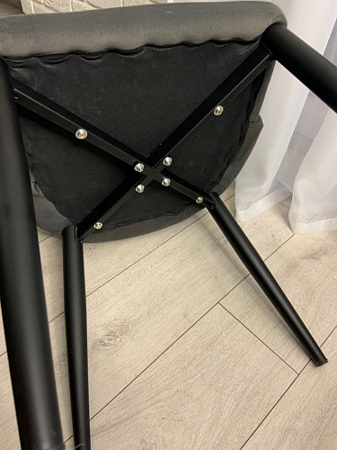 Стул на металлокаркасе Kora light blue / white фото покупателя 125