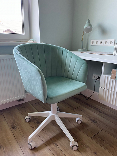 Компьютерное кресло Тибо светло-коричневый / белый фото покупателя 76