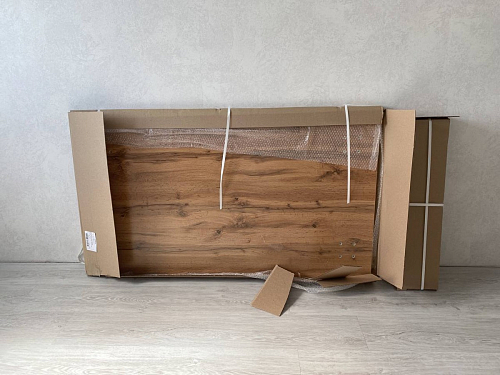 Стол Тринити Лофт 120 32 мм бетон / черный матовый фото покупателя 727