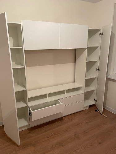 Готовая гостиная Румба белый / белый глянец  - Уцененный экземпляр фото покупателя 130