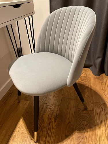 Стул на металлокаркасе Gabi 1 light purple / black / gold фото покупателя 144