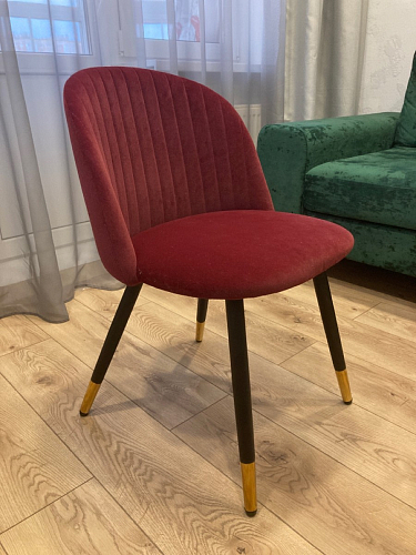 Стул на металлокаркасе Gabi 1 line light blue / black фото покупателя 75