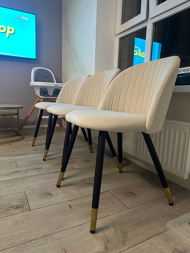 Стул на металлокаркасе Gabi 1 light purple / black фото покупателя 373