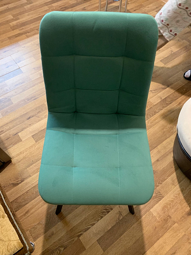 Стул на металлокаркасе Чилли К светло-серый велюр / черный каркас фото покупателя 186