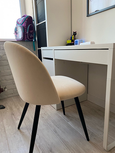 Стул на металлокаркасе Gabi 1 line light blue / black фото покупателя 138