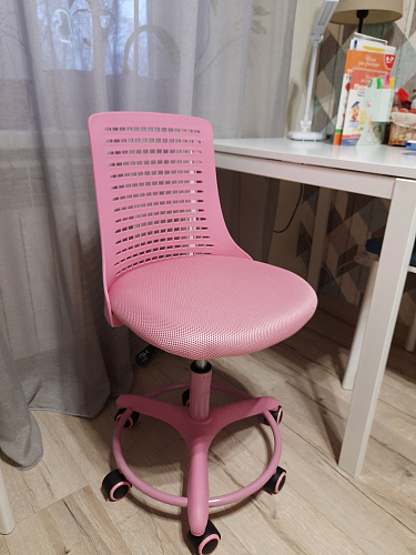 Компьютерное кресло Kiddy/Кидди розовое ткань (сетка) фото покупателя 20
