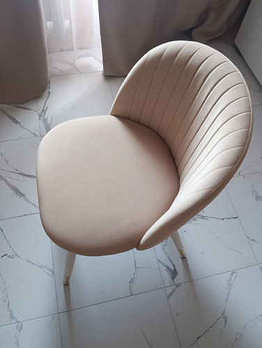 Стул на металлокаркасе Gabi dark beige / black / silver фото покупателя 248