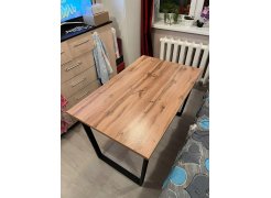 Деревянный стол Лота Лофт 120(160)х75 черный матовый / бетон светлый фото покупателя 972