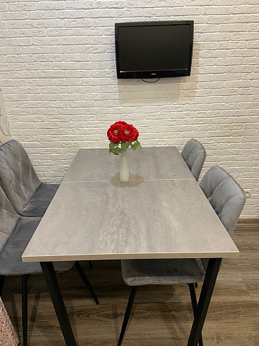 Деревянный стол Лота Лофт 120х75 белый матовый / дуб крафт золотой фото покупателя 29