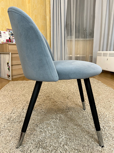 Стул на металлокаркасе Gabi 1 light purple / black фото покупателя 922