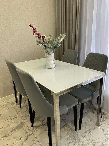 Стул на металлокаркасе Kora beige / black фото покупателя 20