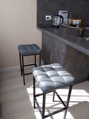 Барный стул Лофт микровелюр катания блэк / черный матовый фото покупателя 327