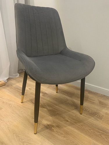 Стул на металлокаркасе Seda 1 green / gold / black фото покупателя 52