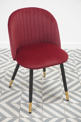 Стул на металлокаркасе Gabi dark beige / black / silver из шоурума 6