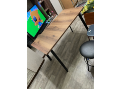 Стол Тринити Лофт 120 32 мм бетон / черный матовый фото покупателя 199