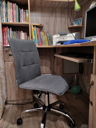 Компьютерное кресло One/Ван флок бежевый 7 фото покупателя 90