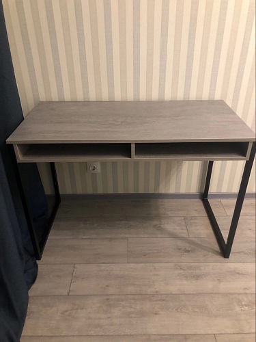 Письменный стол Леон Лофт дуб делано светлый / белый матовый фото покупателя 182