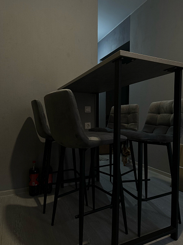 Барная стойка Дилан Лофт 120х40х98 дуб делано темный фото покупателя 18