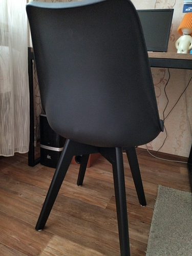 Деревянный стул Bonuss темно-серый / черное сидение / черный фото покупателя 105