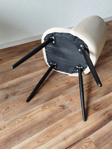 Стул на металлокаркасе Gabi 1 light blue / black / gold фото покупателя 809