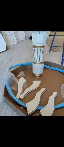 Деревянный стол Павия 100 орех с коричневой патиной фото покупателя 7