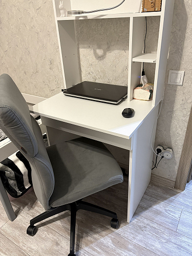 Компьютерное кресло Benefit флок бежевый 7 фото покупателя 45