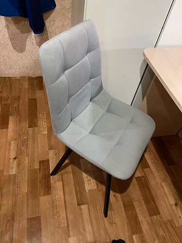 Стул на металлокаркасе Чилли К темно-серый (velutto 32) / черный фото покупателя 97