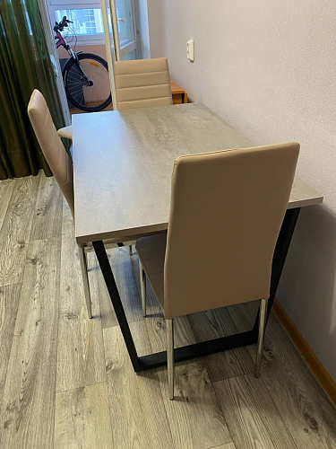 Деревянный стол Лота Лофт 120х75 белый матовый / дуб крафт золотой фото покупателя 578