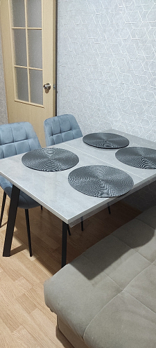 Стол Тринити Лофт 120 25 мм черный матовый / юта фото покупателя 52