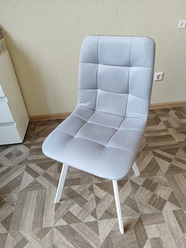 Стул на металлокаркасе Чилли темно-серый / черный каркас фото покупателя 445