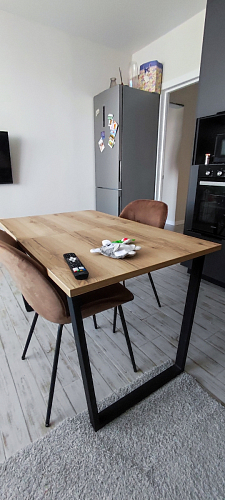 Деревянный стол Лота Лофт 120x75 дуб крафт табачный / черный матовый фото покупателя 457