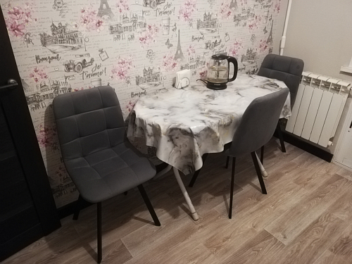 Стул на металлокаркасе Чилли К кирпичный / черный фото покупателя 363