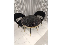 Стол Selina 80х72 black / gold из шоурума 1