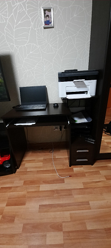 Стол компьютерный Джаз-24 правый белый фото покупателя 30