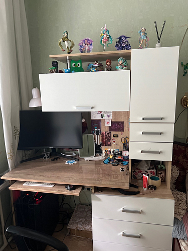 Стол компьютерный Джаз-17 белый правый фото покупателя 46