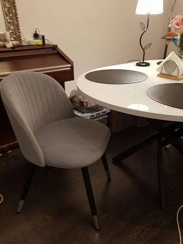 Стул на металлокаркасе Gabi gray / black фото покупателя 46