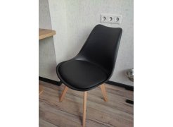 Деревянный стул Bonuss темно-серый / черное сидение / черный фото покупателя 115