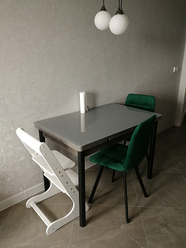 Стул на металлокаркасе Чилли К светло-серый велюр / черный каркас фото покупателя 1501