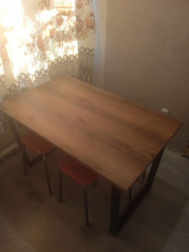 Деревянный стол Лота Лофт 120x75 дуб крафт табачный / черный матовый фото покупателя 484