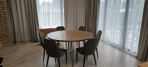 Стул на металлокаркасе Kora dark gray / black фото покупателя 151