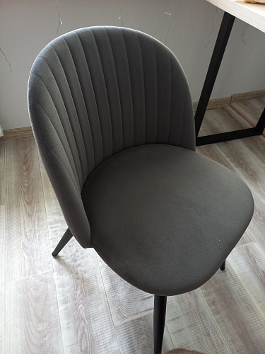 Стул на металлокаркасе Gabi 1 light purple / black / gold фото покупателя 63